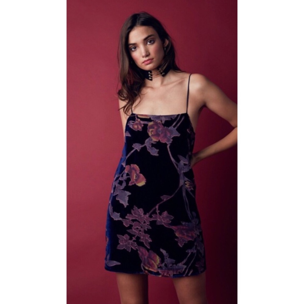 Cotton Candy LA velvet slip dress